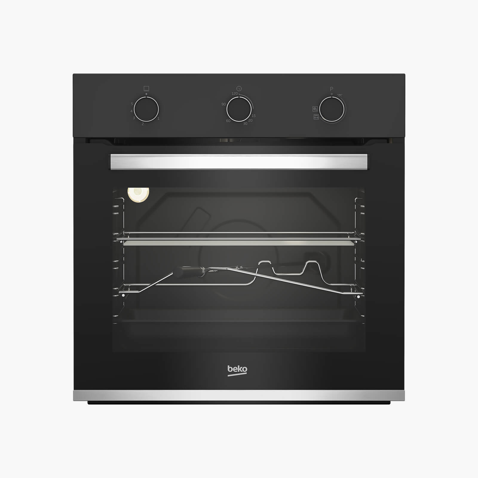 فرن غاز بلت ان بشواية كهرباء بيكو، 60 سم، 66 لتر، اسود - BBIH12100BC