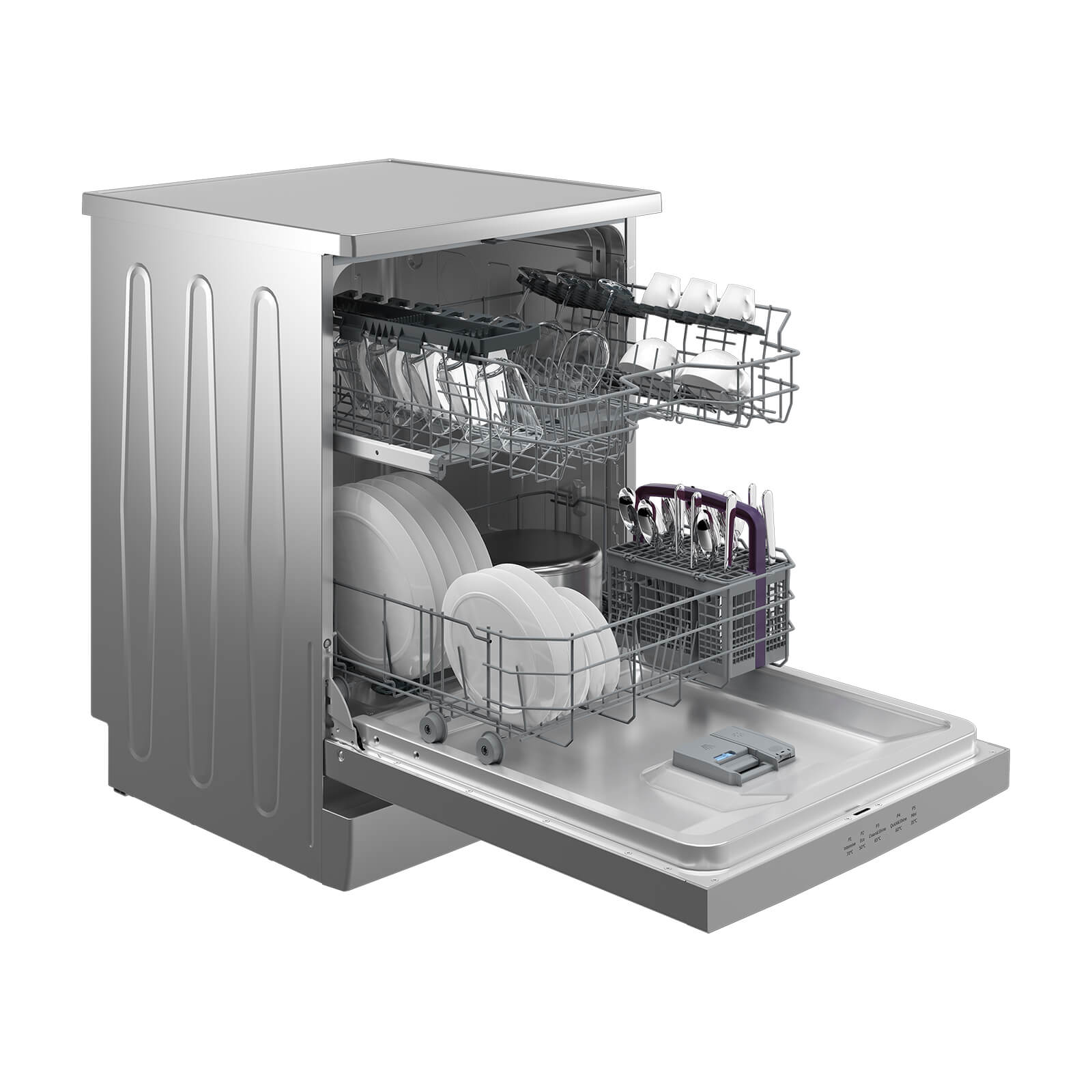غسالة أطباق بيكو ديجيتال، 14 افراد، 60 سم، فضي - BDFN15420S