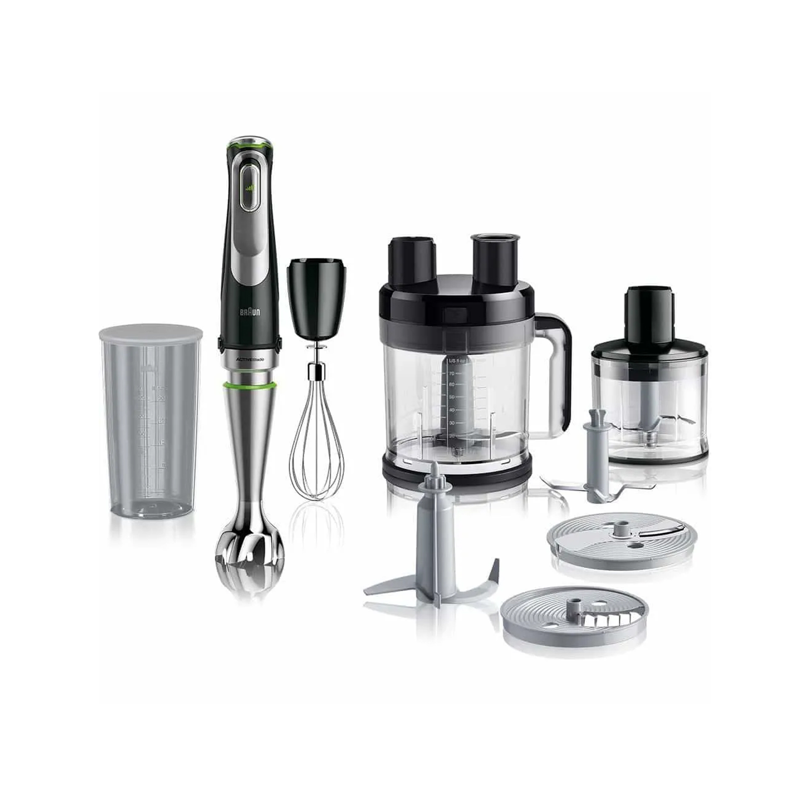 خلاط يدوي متعدد الاستخدام براون MultiQuick 9، سعة 2 لتر، 1200 وات، اسود - MQ9185XLI