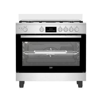 بيكو، BGGR 11225 GXA، بوتجاز، 90 سم، 5 شعلة، أسود × فضي.