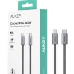 أوكي Circlet Blink  240W  كيبل شحن ومزامنة، مضفر من خامة DTY، USB-C إلى USB-C، طول 1.8م CB-DCC242 , ضمان عامين