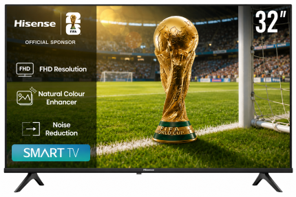 هايسنس شاشة سمارت 32 بوصة - FHD - HDR - Wifi - أسود - موديل 32A4K